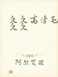 久久高清毛片久久久封面