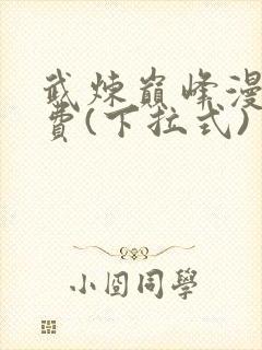 武炼巅峰漫画免费(下拉式)