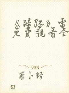 《归路》电视剧免费观看全集