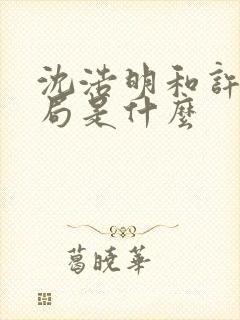 沈浩明和许妍结局是什么