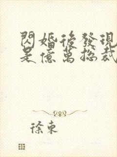 闪婚后发现老公是亿万总裁封面