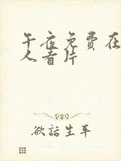 午夜免费在线成人看片