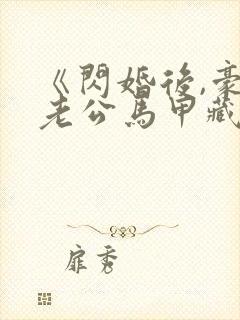 《闪婚后,豪门老公马甲藏不住了》