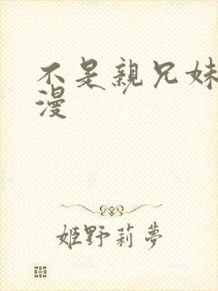 不是亲兄妹的动漫