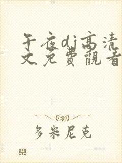 午夜dj高清中文免费观看封面