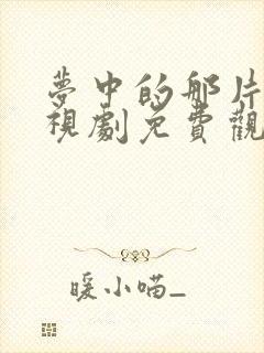 梦中的那片海电视剧免费观看全集