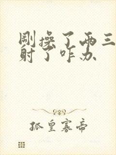 刚操了两三下就射了咋办