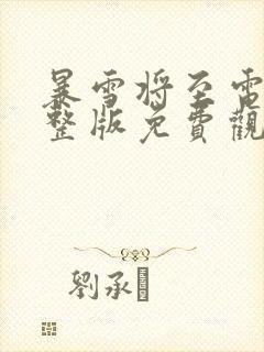 暴雪将至电影完整版免费观看