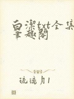 白洁txt全集笔趣阁