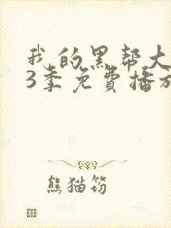 我的黑帮大佬第3季免费播放电视剧