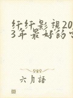 纤纤影视2023年最好的电视剧封面