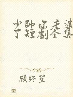 少帅你老婆又跑了短剧全集完整版封面