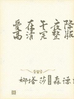 爱在午夜降临前高清完整版封面