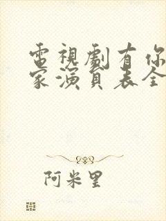 电视剧有你才有家演员表全部封面