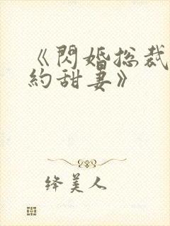 《闪婚总裁的契约甜妻》