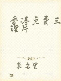 香港免费三级伦理片封面