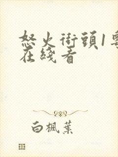 怒火街头1粤语在线看