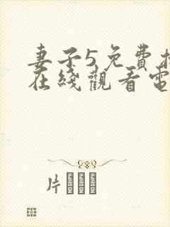 妻子5免费播放在线观看电视剧韩剧