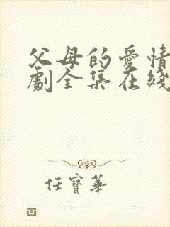 父母的爱情电视剧全集在线看封面