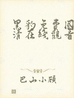 黑豹免费国语高清在线观看