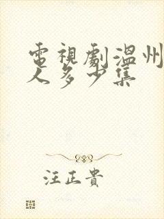 电视剧温州一家人多少集