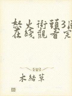 怒火街头3国语在线观看完整版封面