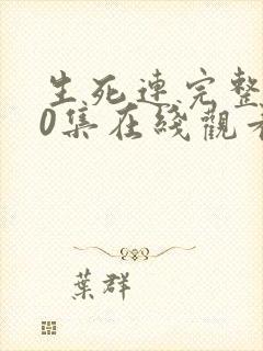 生死连完整版40集在线观看