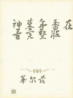 神墓年番在线观看完整版