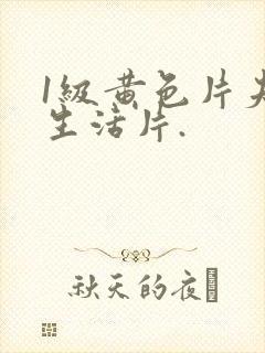 1级黄色片夫妻生活片.