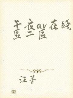 午夜av在线一区二区封面