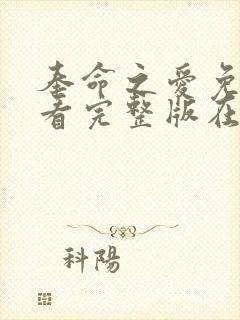 奉命之爱免费观看完整版在线全集封面