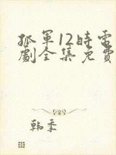 孤军12时电视剧全集免费播放高清