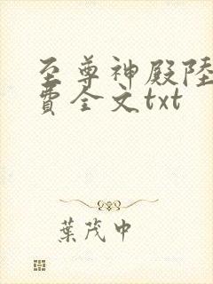 至尊神殿陆鸣免费全文txt