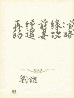 再续前缘:前夫的追妻攻略 短剧