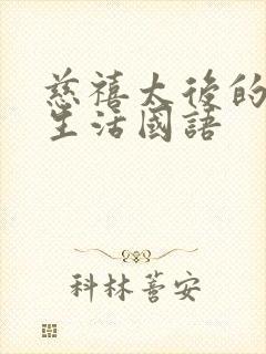 慈禧太后的秘密生活国语封面