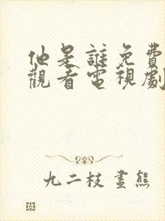 他是谁免费全集观看电视剧