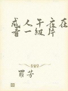 成人午夜在线观看一级片