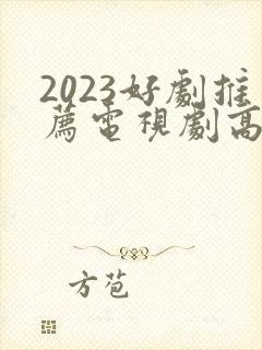 2023好剧推荐电视剧高评分