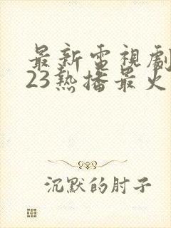 最新电视剧2023热播最火剧排行榜