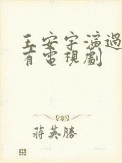 王安宇演过的所有电视剧