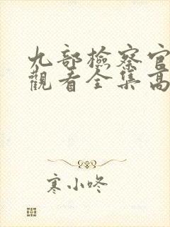 九部检察官在线观看全集高清免费封面