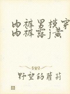 内裤男模穿透明内裤露j黄