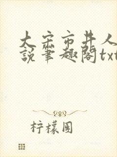 大宋市井人家小说笔趣阁txt