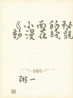 《小南的秘密》动漫在线观看全集免费