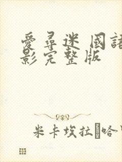 爱寻迷 国语电影完整版