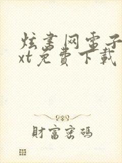 炫书网电子书txt免费下载