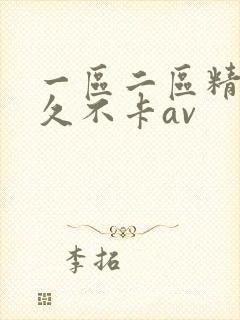 一区二区精品久久不卡av