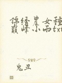 锦绣农女种田忙巅峰小雨txt封面