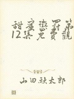 甜蜜惩罚第一季12集免费观看