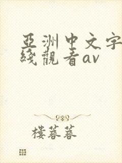 亚洲中文字幕在线观看av
